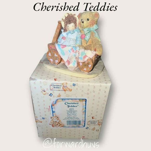 Enesco Cherished Teddies Molly "Friendship Softens A Bumpy Ride" Figurine 1992 - Picture 3 of 9